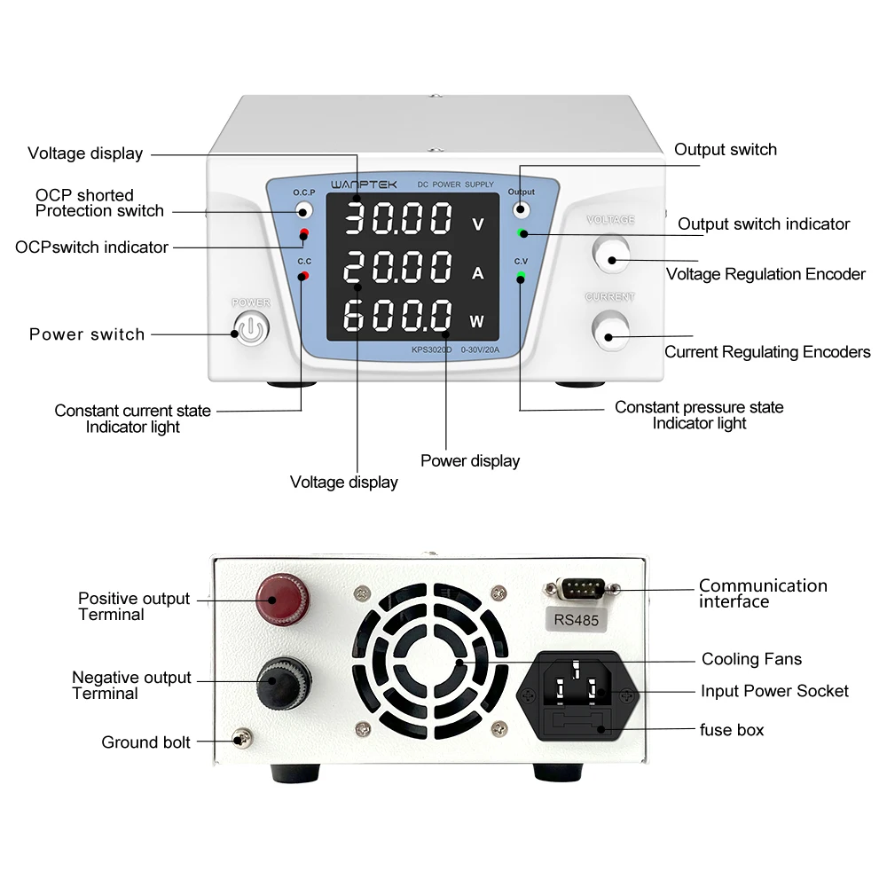 Wanptek RS485/RS232 Labor Prog – Programmable Dc Power Supply 60V 10A Bewertung und Preis